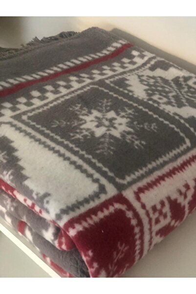 Romans Warming Yılbaşı Temalı Çift Taraflı Çift Kişilik Battaniye 180x220 cm