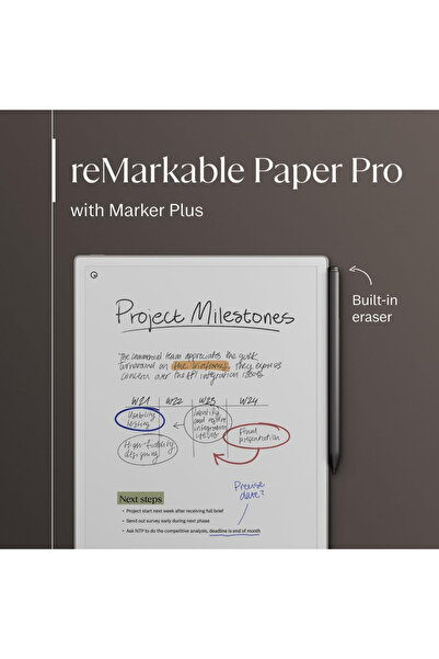 remarkable Tablet Paper Pro ePaper με στυλό Marker Plus και άκρες μαρκαδόρου, ασημί