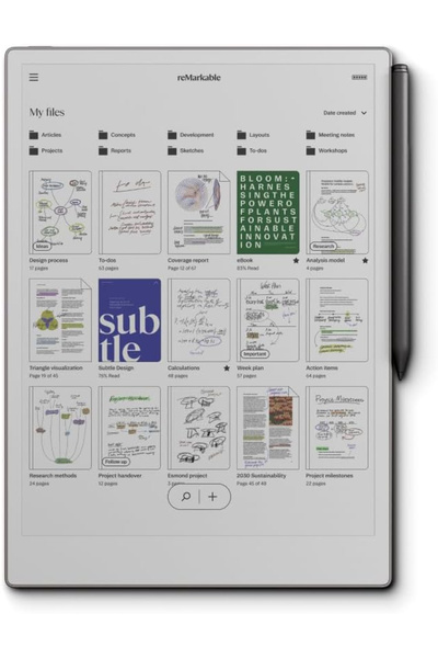 remarkable Tablet Paper Pro ePaper με στυλό Marker Plus και άκρες μαρκαδόρου, ασημί
