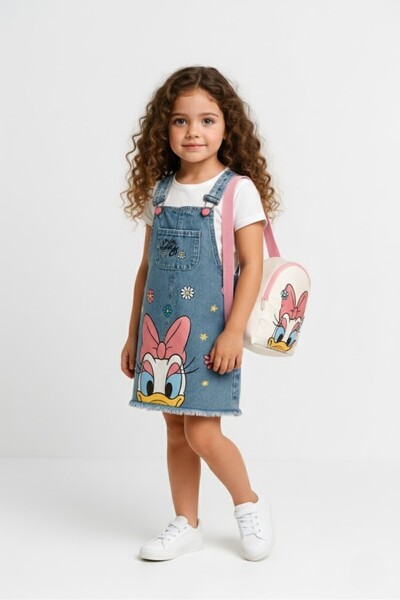 FURYATEX Rochie din denim pentru fetiță |   Model din denim cu design drăguț ...