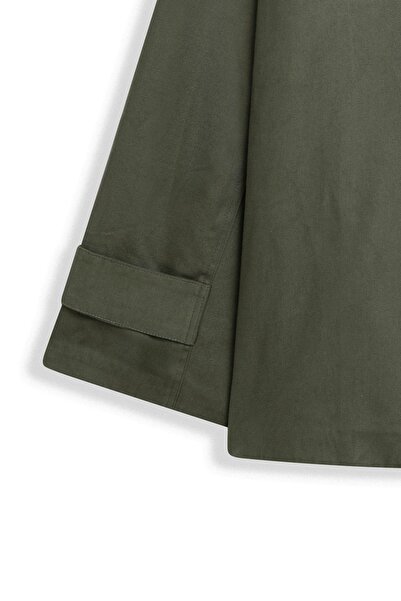 praye Яке с качулка от канвас, цвят каки