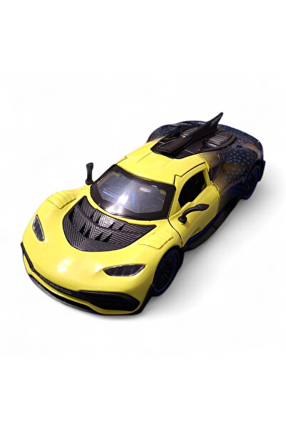 Vision XXI MERCEDES AMG ONE metal model, Die-Cast, Scale 1:32, lights and sounds, 15 cm, yellow