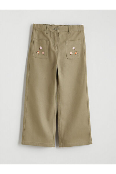 LC Waikiki Seray Нова колекция Еластични панталони с флорални мотиви за момичета