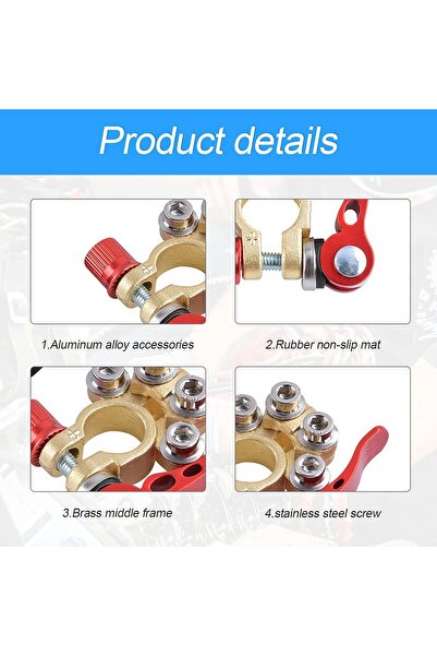 Generic Two-piece, four-way, high-quality copper car battery terminal connectors for quick disconnection of the car battery.