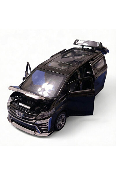 Vision XXI TOYOTA VELLFIRE metal model, Die-Cast, Scale 1:32, lights and sounds, 16 cm, black
