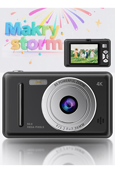 Makrystorm كاميرا رقمية بدقة 4K - كاميرا CCD بدقة 50 ميجابكسل، كاميرا تصوير ل...