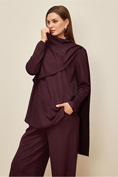 Alvina Accessory Buttoned Suit with Pants 46066