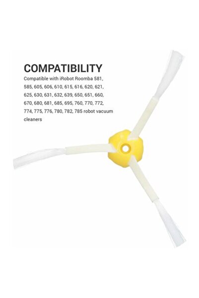 OEM Accessory Kit Compatible with iRobot Roomba 500/600/700 - 10-Pack Robot Vacuum Side Brush - Cleaning