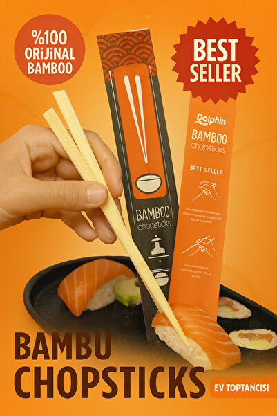 Dolphin 4 Adet 23 Cm Çin Yemek Çubuğu Yıkanabilir Bambu Chopstick