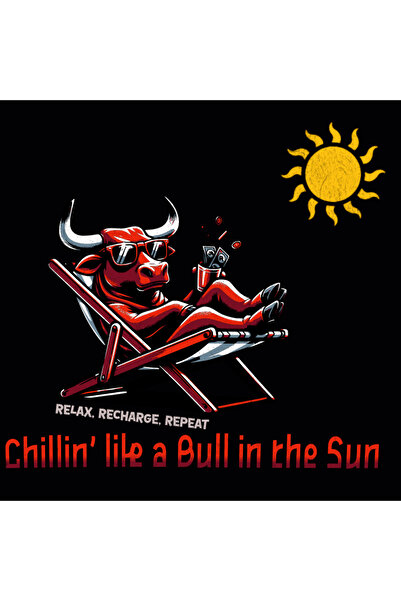 Advantage Ox on Holiday Printed Oversized 100% Cotton - Premium Tshirt