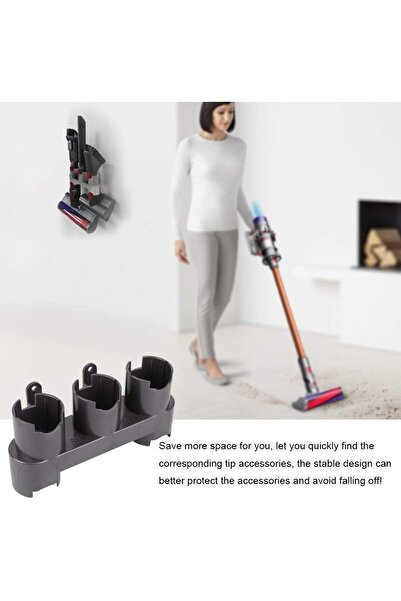 OEM Wall-Mounted Accessory Holder for Dyson Vacuum Cleaners - Compatible with V11 V10 V8 V7 (Grey)