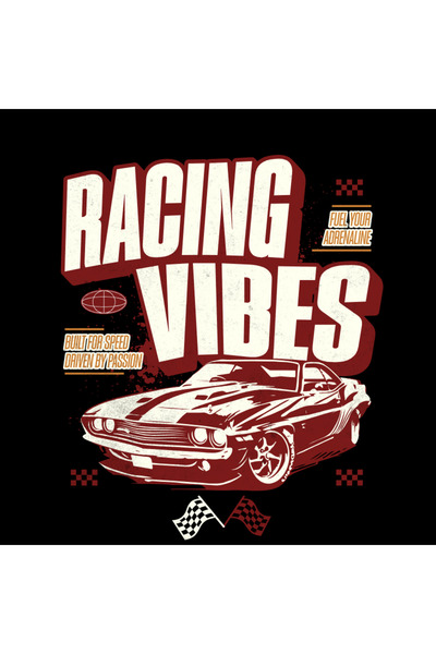 Advantage Racıng Vibes Printed Oversized 100% Cotton - Premium Tshirt