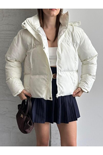 FERZOLAİO Kevin Hooded White Inflatable Jacket