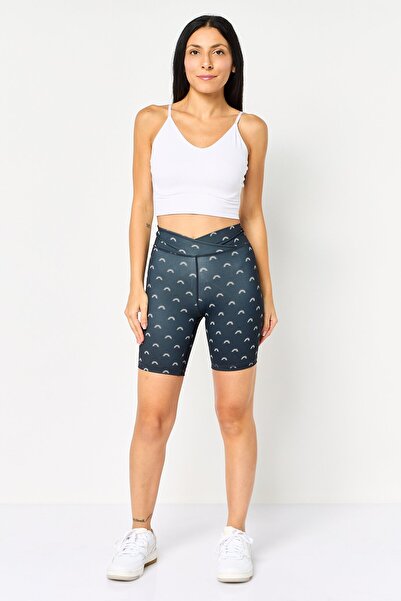 Cozi Women Allover Print Shorts, Black