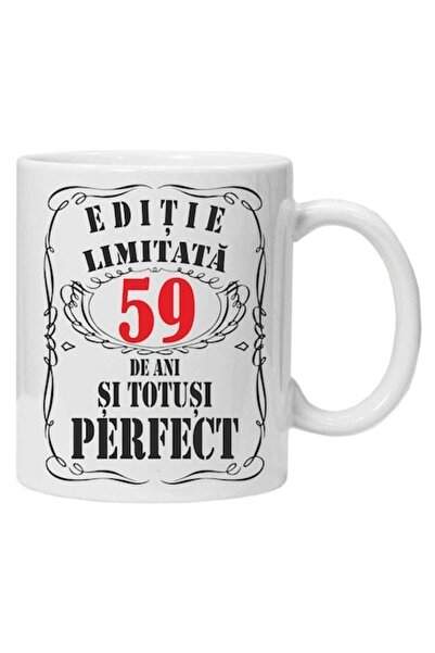 CRD PRINT Personalized mug with text "limited edition", 59 years, CRD PRINT, 330 ml, white