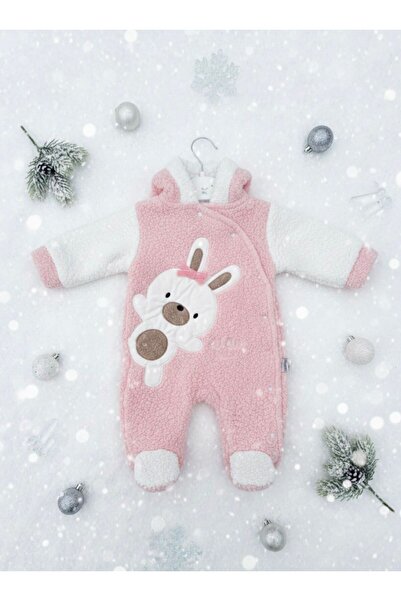 Trim Combinezon pufos, pentru bebeluși, design de iepuraș, ideal pentru iarnă