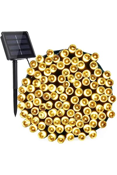 Yuwell سلسلة مصابيح يو ويل الشمسية بطول 30 مترًا، 300 مصباح ليد أبيض دافئ