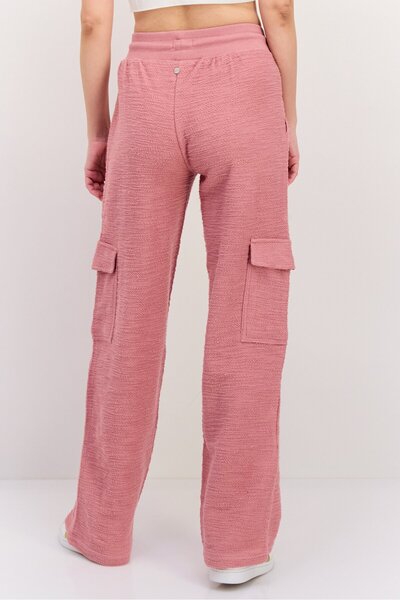 Roxy Women Regular Fit Fleece Wide Pants, Mauve