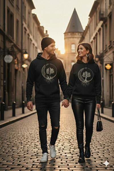 blausee wear LiyAdaCo قصة فضفاضة طقم سويت شيرت للزوجين كومبيني دايت مطبوع أسو...