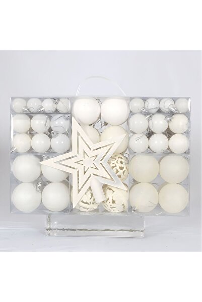 NO BRAND Christmas decoration set of 101 pieces, Christmas tree ball hollow C...