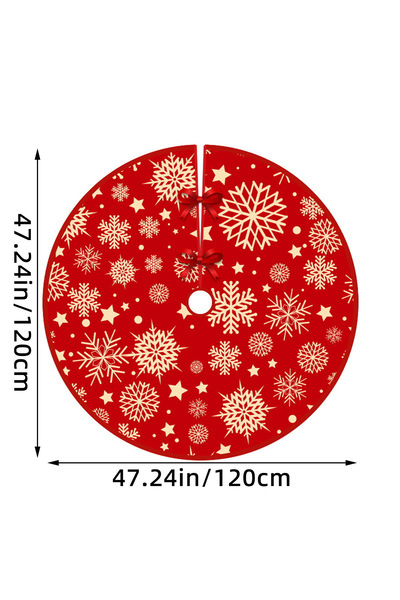 NO BRAND زينة عيد الميلاد، تنورة الشجرة، زينة قاعدة الشجرة، 120×120 سم، الطرا...