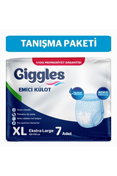 giggles Yetişkin Emici Külot Hasta Bezi ExtraLarge 1 Paket (7 Adet)