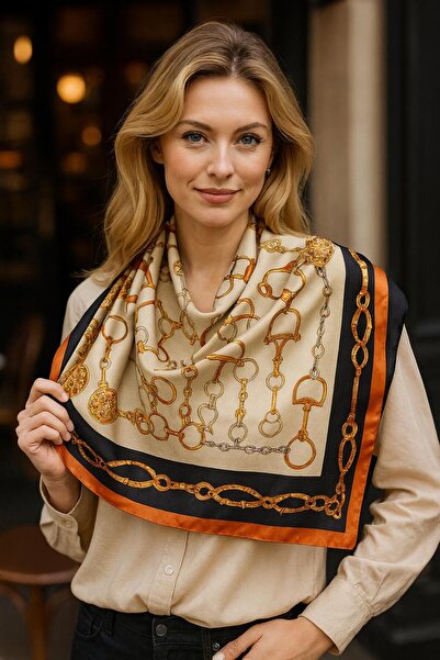 FELLMENS Flr20 Patterned Women's Scarf 90X90 cm