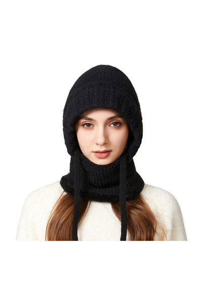NO BRAND Winter, warm, thick, fleece-lined, all-in-one mask/neck warmer windp...