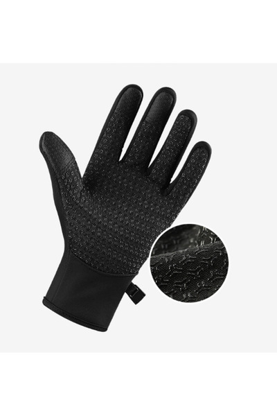 OEM Three-piece set - knitted hat, scarf and gloves, warm and windproof, MZ-24, gray.