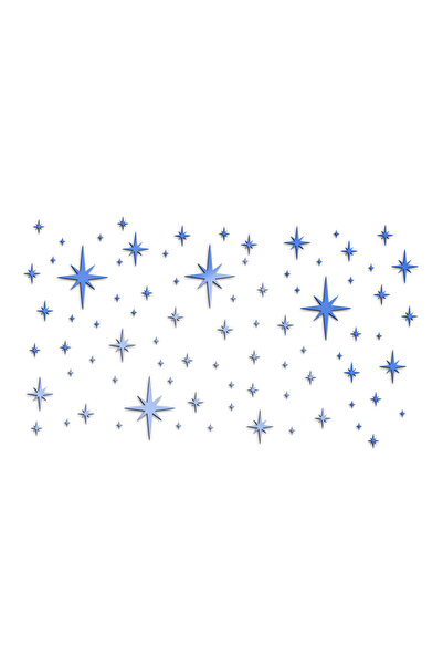 NO BRAND ملصقات حائط على شكل نجمة للبنات (92 قطعة) ملصقات نجوم لامعة - 6 مقاس...