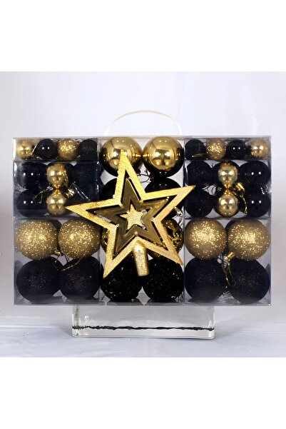 NO BRAND Christmas decoration set of 101 pieces, Christmas tree ball hollow C...