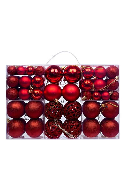 NO BRAND Set of 100 Christmas ornaments, Christmas ball pendant for tree, 3/4...