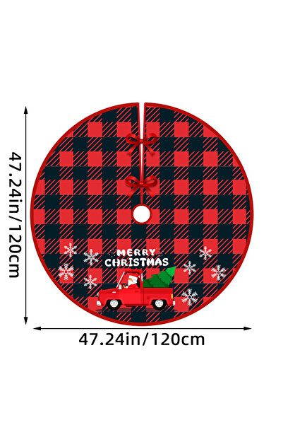 NO BRAND زينة عيد الميلاد، تنورة الشجرة، زينة قاعدة الشجرة، 120×120 سم، الطرا...