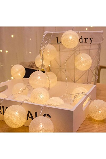 Yuwell YU WELL LED Ball String Lights (3m, 20 White Balls) Pack of 2