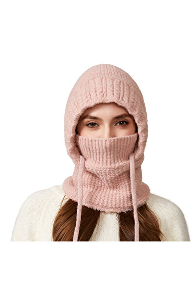 NO BRAND Winter warm, thick, fleece-lined, all-in-one mask/neck warmer windpr...