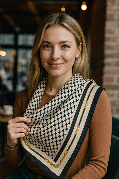 FELLMENS Flr23 Patterned Women's Scarf 90X90 cm