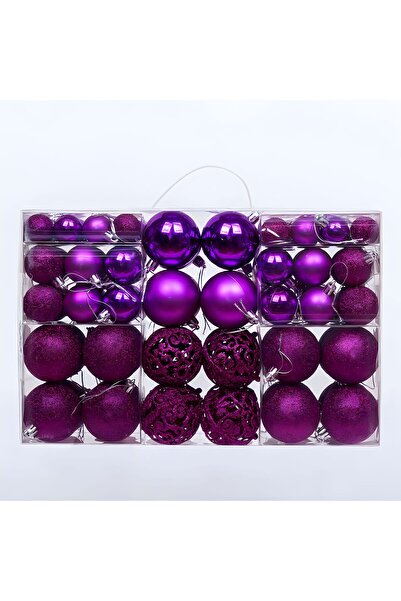 NO BRAND Set of 100 Christmas ornaments, Christmas ball tree pendant, 3/4/6 c...