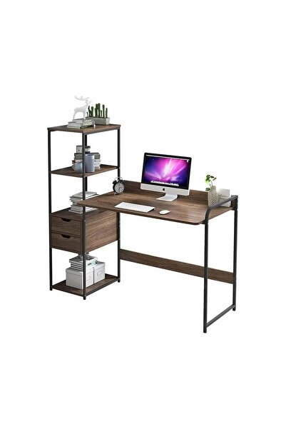 NKX إعداد مكتب منزلي مدمج مع مكتب ووحدة رفوف 120 سم