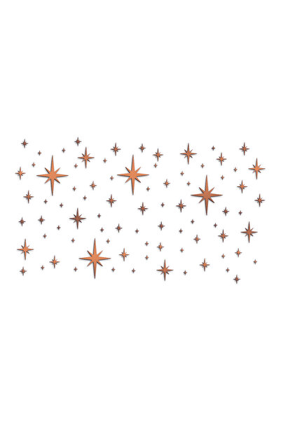 NO BRAND ملصقات حائط على شكل نجمة للبنات (92 قطعة) ملصقات نجوم لامعة - 6 مقاس...