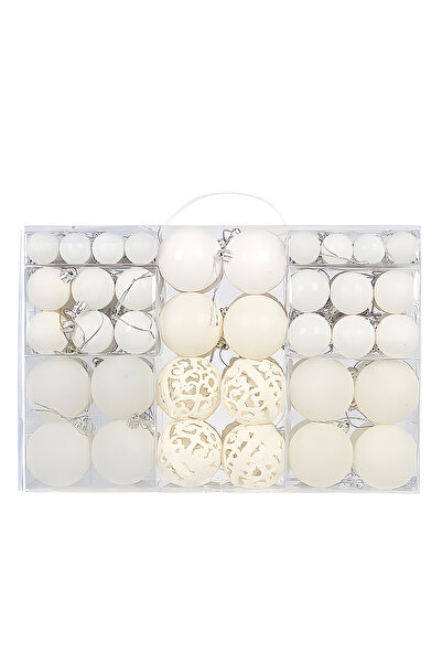 NO BRAND Set of 100 Christmas decorations, Christmas tree-shaped bauble, 3/4/...