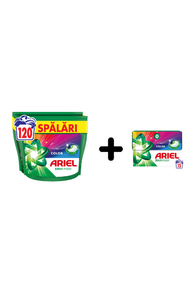 Ariel Color Allin1, 120 Capsules + 15 Color Capsules