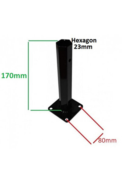 OEM Adaptor butuc roată pentru cultivator (bază pătrată, h 170 mm - hexagon 2...