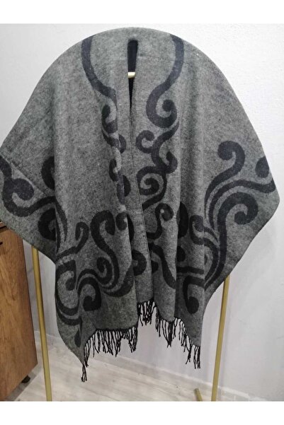 Forum Fashion Çift Taraflı Panço Omuz Şalı