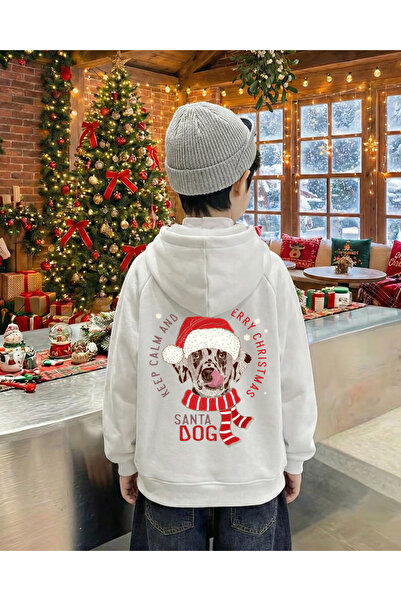 Touz Moda Hanorac groasă pentru tineri cu 3 fire cu design de Crăciun