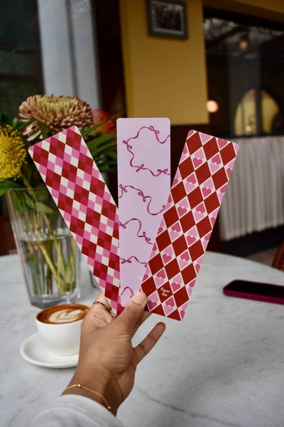 Paper Lab Studio 3-Piece Bookmark Set - Pink Theme
