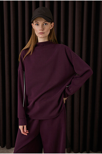 HEQA Σετ αθλητικής φόρμας Contrast με ρέλι Βουργουνδίας