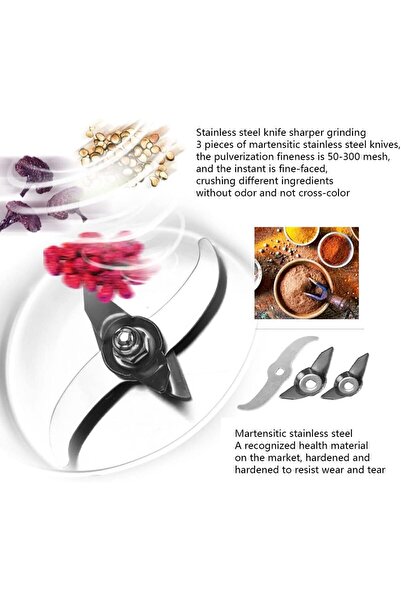 Generic 800G Electric Grain Grinder Mill High Speed Spice Herb Grinder (304 stainless steel)