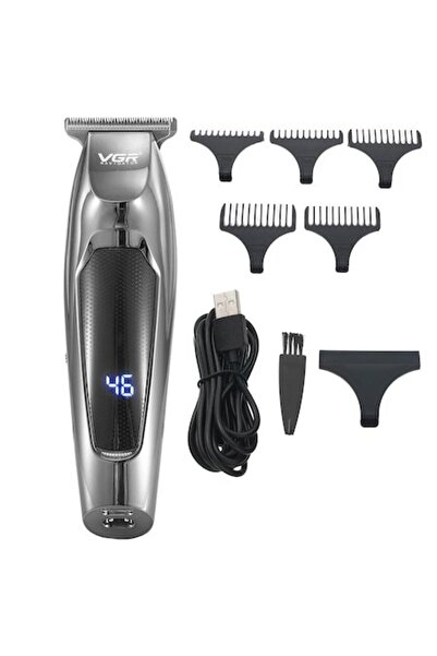 VGR Mașină de tuns, VGR, USB, LCD, Neagră