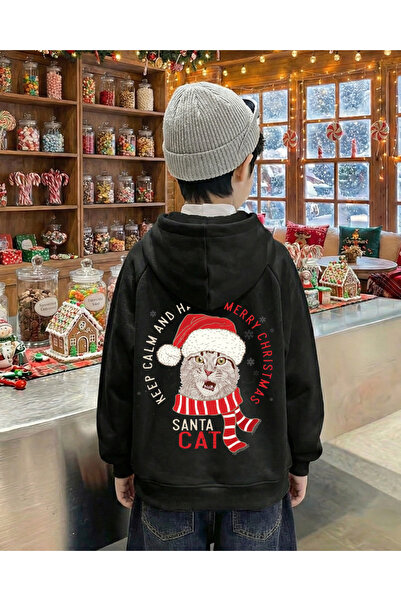 Touz Moda Christmas Design 3 Thread Thick Young Sweatshirt