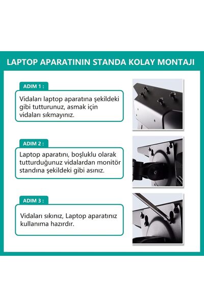 Nb North Bayou ergoflex 10"-17" Compatible Vesa Mount Laptop Stand for North Bayou FP-2 Nb Monitor Stands